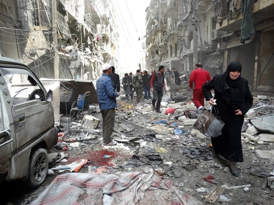 Three major explosions rock Aleppo