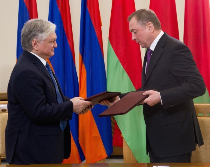 FMs of Armenia and Belarus sign Program of consultations for 2014 – 2015