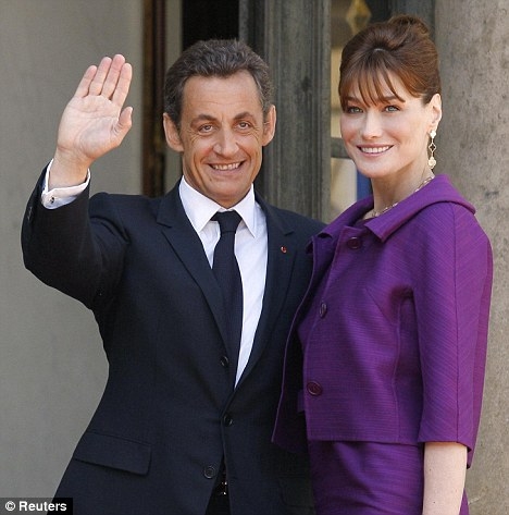 Carla Bruni arrived in Russia accompanied by her husband Nicolas Sarkozy