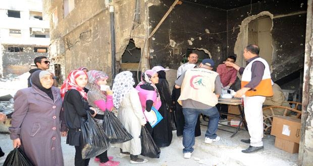 Դամասկոսում պաղեստինցի փախստականների ճամբարի բնակիչներին 
մարդասիրական օգնություն է տրամադրվել