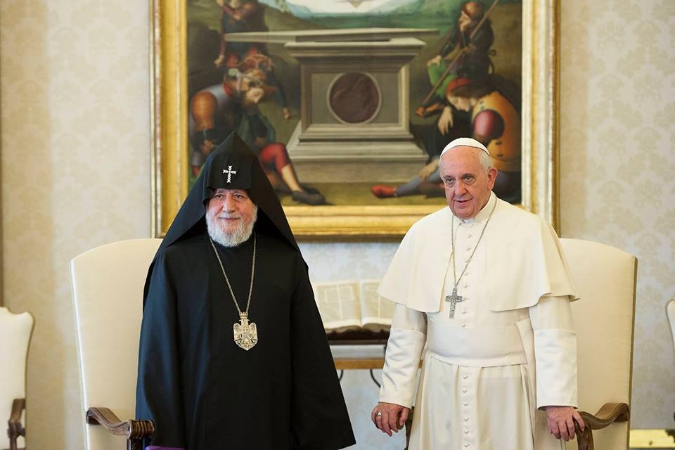 Catholicos of All Armenians sends condolences to Pope Francis of Rome