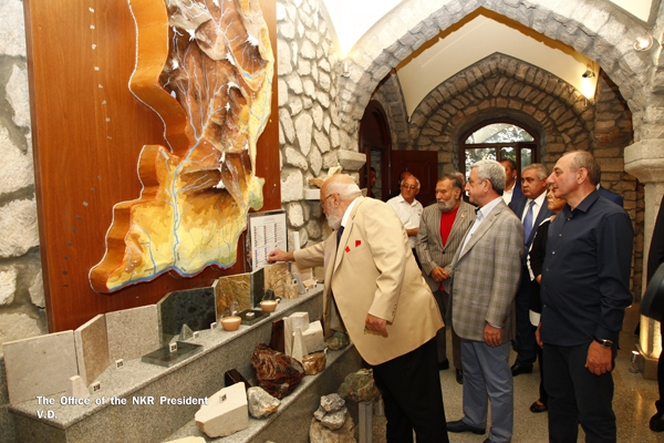 Armenia and Karabakh Presidents attend opening of Geological State Museum in Shoushi