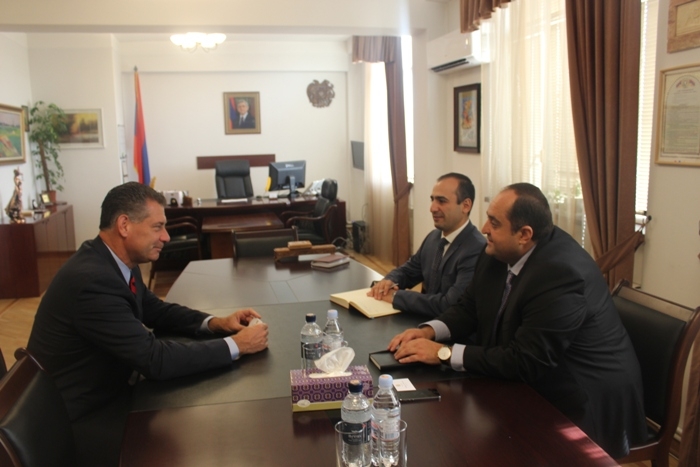 Justice Minister of Armenia receives Sheriff of Middlesex County Peter Koutoujian