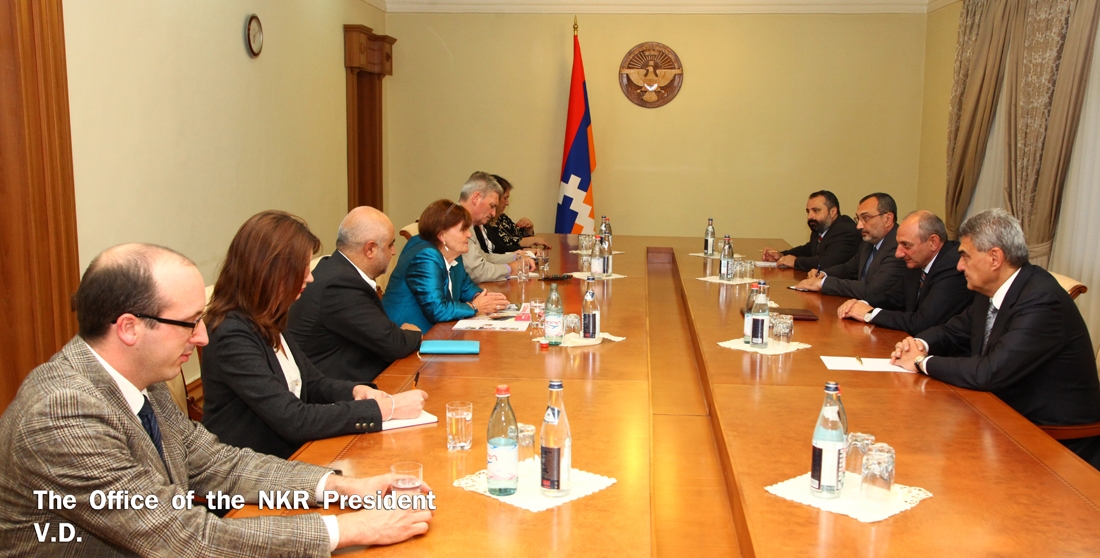 Karabakh President hosts Baroness Caroline Cox