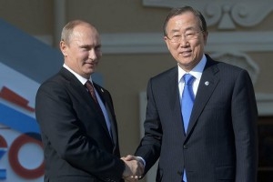 Путин обсудил с Пан Ги Муном Украину и бомбардировки Сирии
