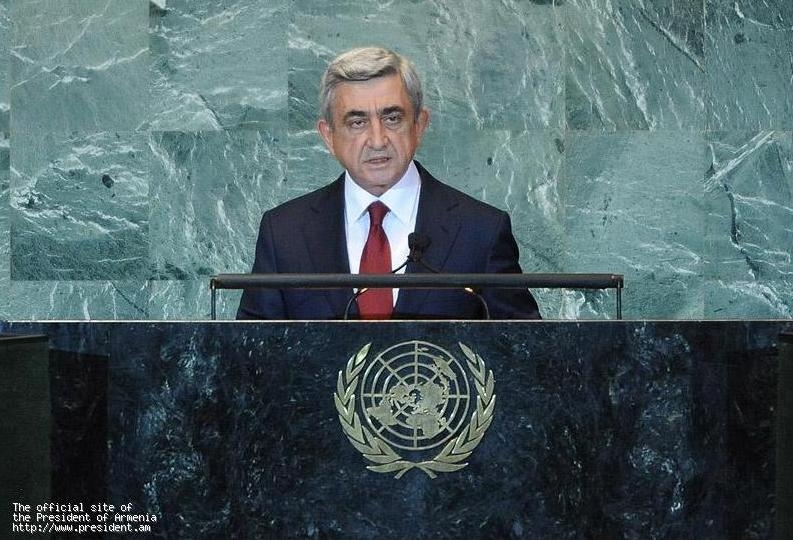 Президент Армении выступил на сессии Генеральной ассамблеи ООН