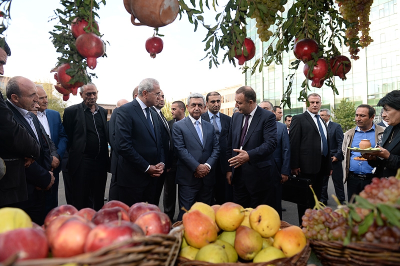 Президент Армении присутствовал на открытии выставки «Армпродэкспо»