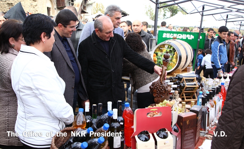 Bako Sahakyan visited “Artsakh's Wine” festival