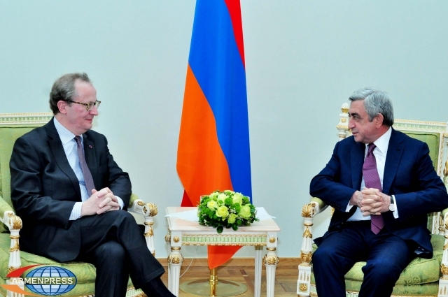 Armenian President hosts Belgian Ambassador