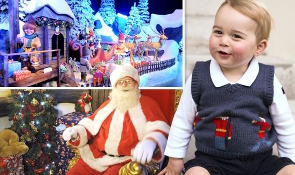 Prince George meets Santa during family visit to winter wonderland
