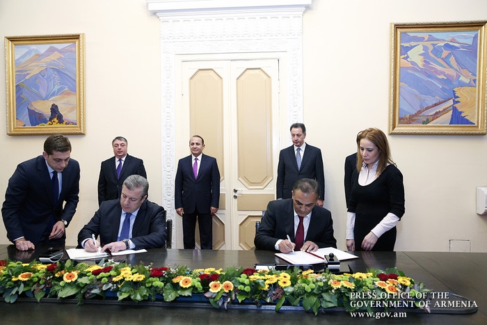 Armenian-Georgian agreement on construction of “Bridge of Friendship” signed at Armenian 
Government