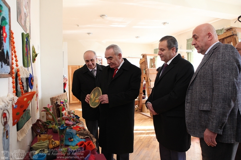 Galust Sahakyan visits orphanage in Gavar