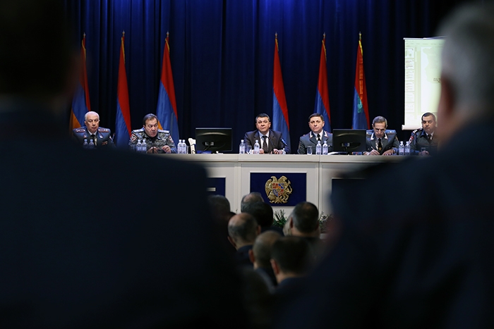 Armenia sees decrease in cases of acts committed to cause harm intentionally, racketeering 
and hooligan acts committed through the use of weapons
