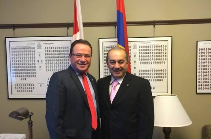 Armenia's Ambassador to Canada meets with chairman of Canada-Armenia Parliamentary 
Friendship Group