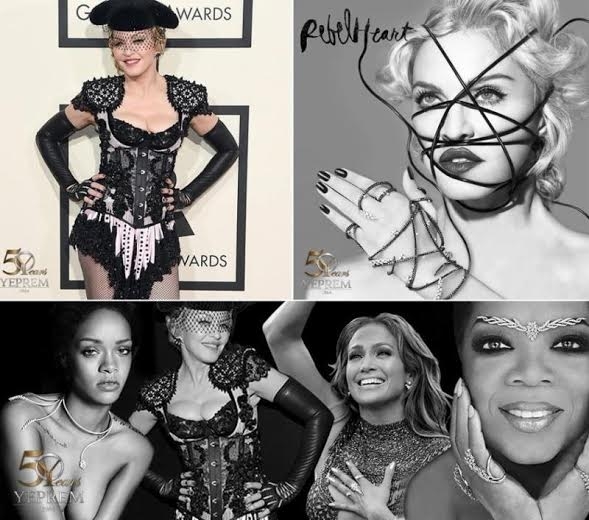 Madonna wears Yeprem jewelry at the Grammys