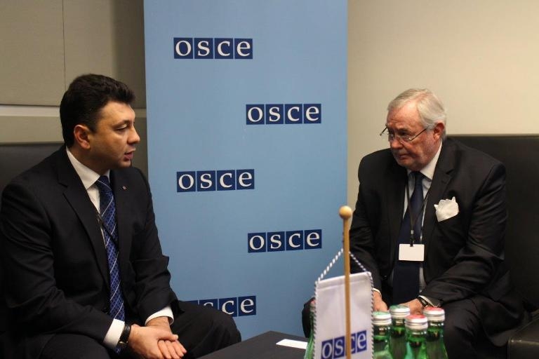 Eduard Sharmazanov meets with OSCE PA Secretary General in Vienna