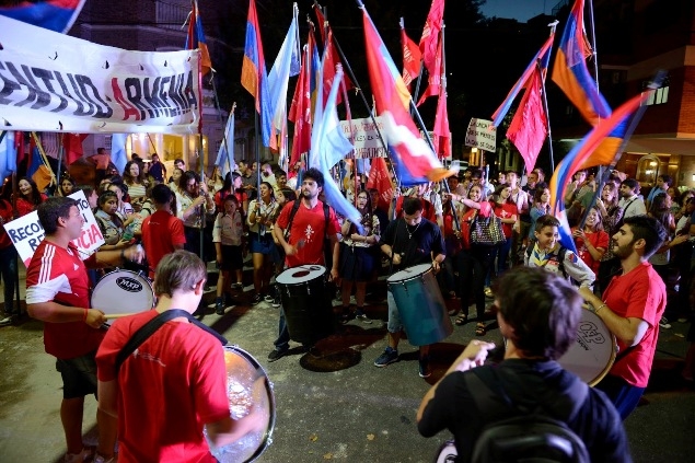 Argentine-Armenian Community Rally Against Sumgait, Baku and Kirovabad Pogroms at 
Azeri Embassy