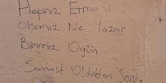 Hate Messages on Armenian Church Walls in Istanbul