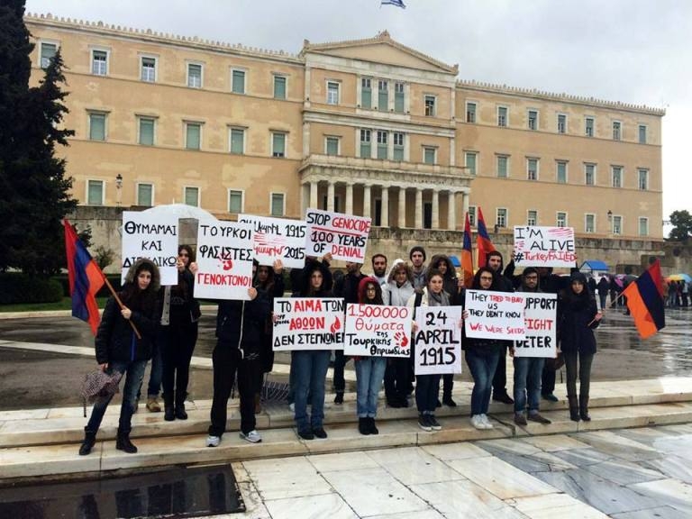 Greek-Armenian youth submit requisition to EU representative for Armenian Genocide 
recognition