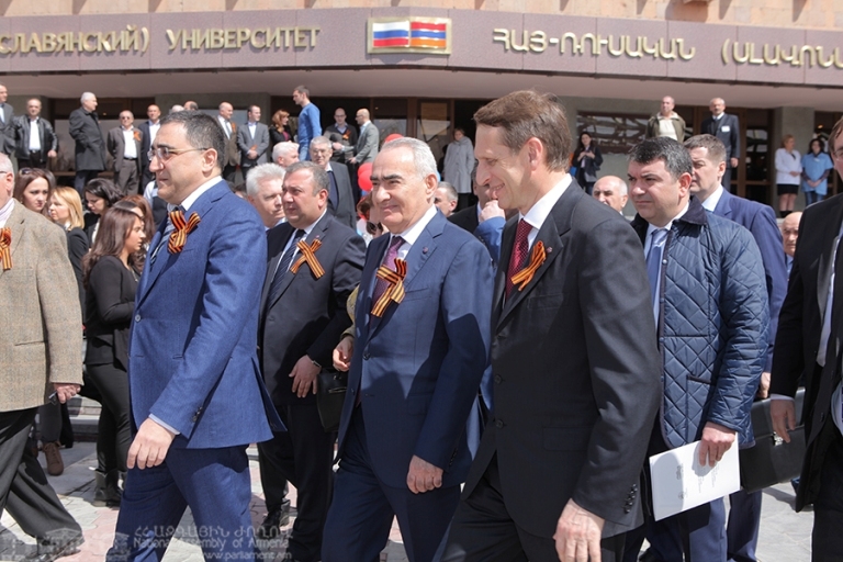Спикер НС Армении и председатель Госдумы РФ приняли участие в открытии 
международной научной конференции, посвященной 70-летию победы в ВОВ
