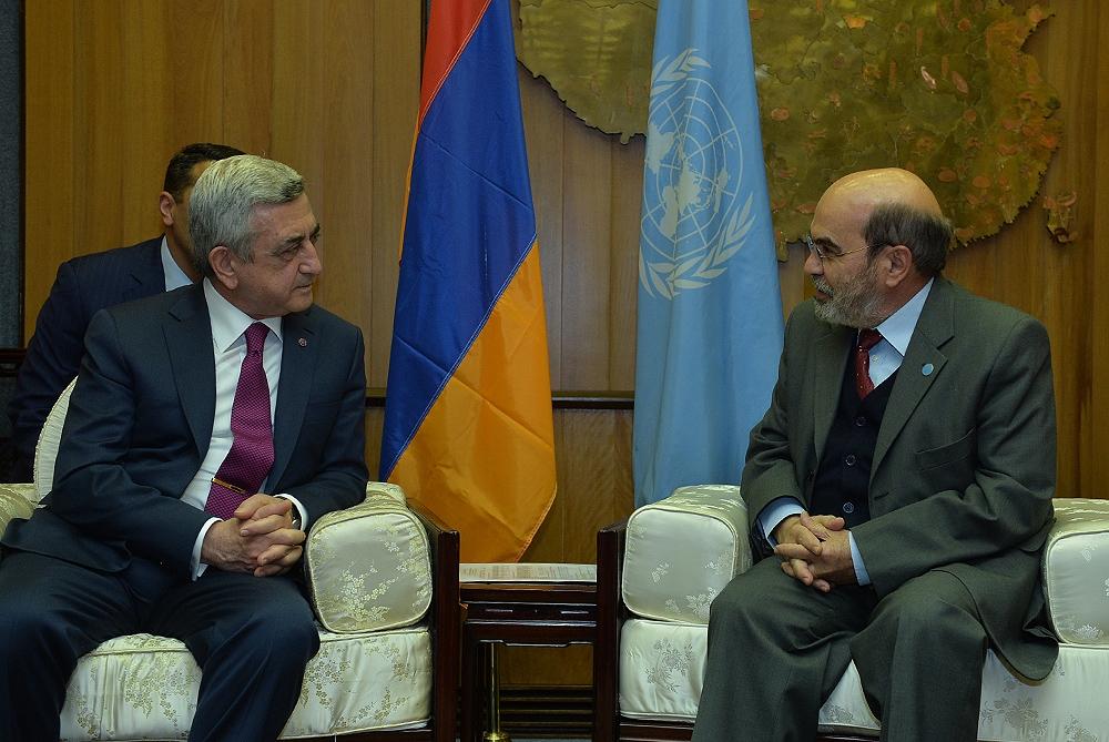 President Serzh Sargsyan praises FAO's programs in Armenia
