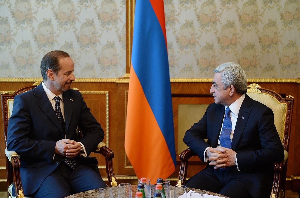 Armenia's President hosts Argentine Ambassador to Armenia