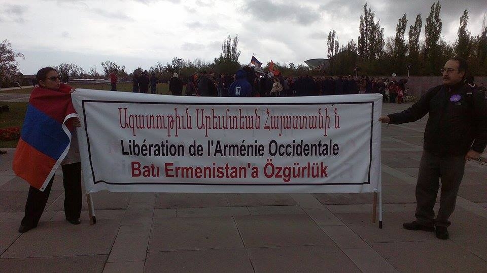 Call for freedom to Western Armenia…People are commemorating the Armenian Genocide 
Centennial individually
