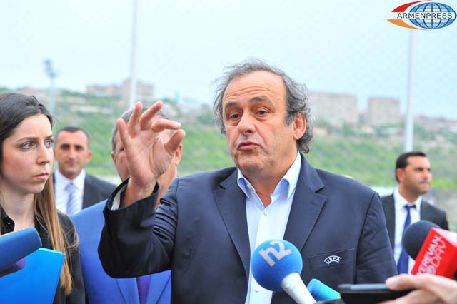 Michel Platini is paying a friendly visit to Armenia