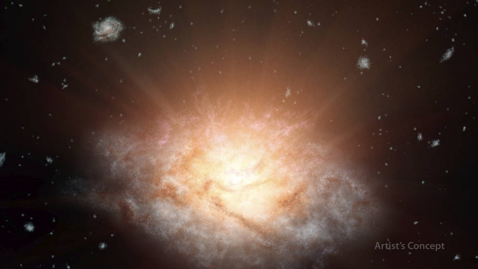 Ученые обнаружили с помощью телескопа НАСА самую яркую галактику во 
Вселенной