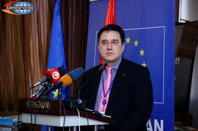 EU supports peaceful settlement of Karabakh conflict: Traian Hristea