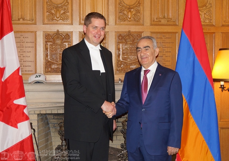 Chairman of Armenia’s Parliament meets with Speaker of House of Commons of Canada