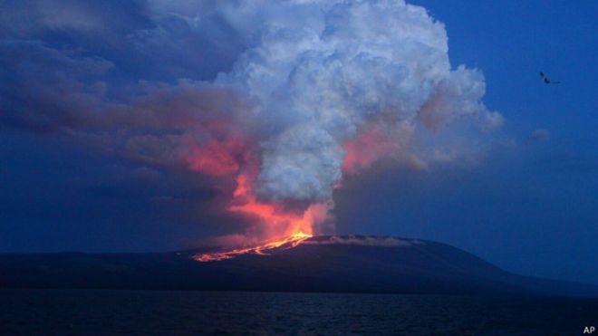 На Галапагосах началось извержение вулкана Вольф