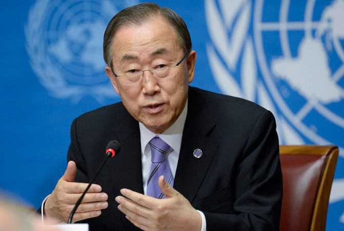 Ban Ki-moon admonishes to resolve Nagorno-Karabakh conflict peacefully 