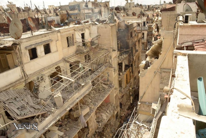 Armenian-populated Ashrafieh District of Aleppo bombed
