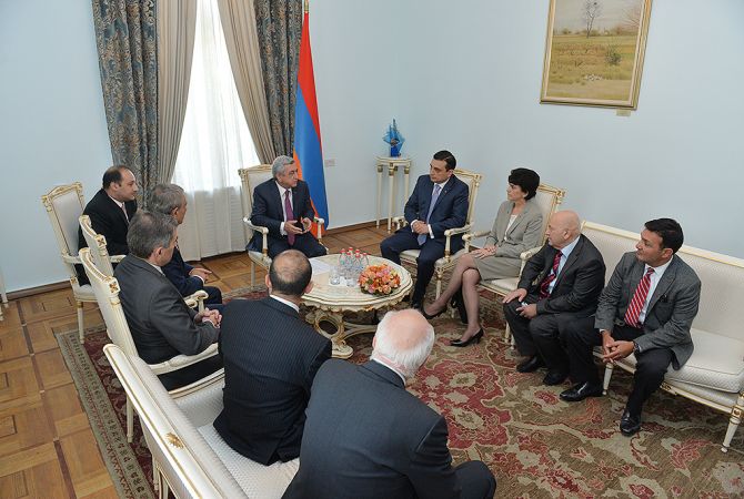 Armenia’s President receives delegation of participants of 4th Armenian international medical 
convention