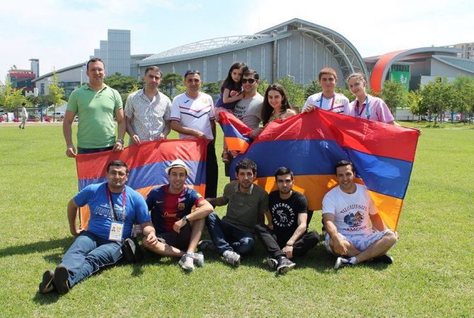 В Южной Корее спортсменов Армении воодушевляла армянская община