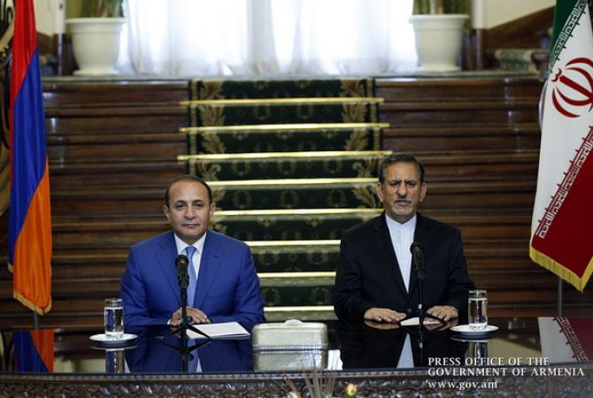 Abrahamyan and Jahangiri agree to start construction of Iran-Armenia high-voltage line