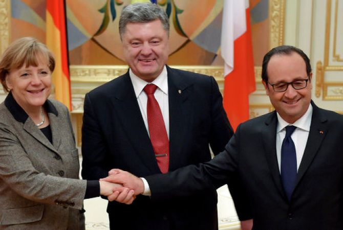 Порошенко, Олланд и Меркель обсудят 24 августа ситуацию в Донбассе
