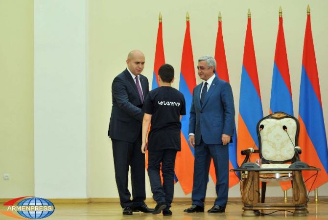 Serzh Sargsyan: I speak of Armenian pupils’ success with same pride as I speak of Armenian army 
and achievements of Armenian chess players
