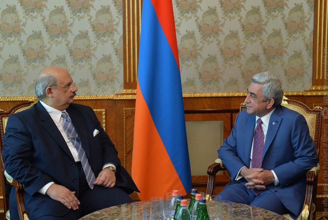 Президент Армении провел прощальную встречу с послом Египта
