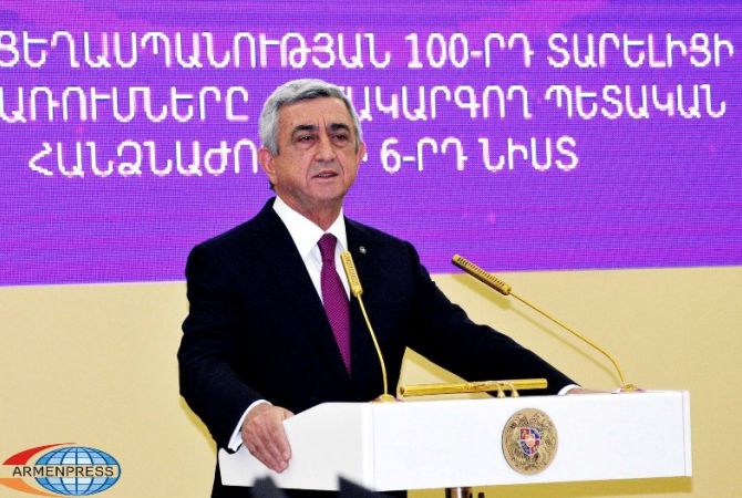  Процесс международного признания и осуждения Геноцида армян зафиксировал новый, 
более высокий уровень – президент РА 