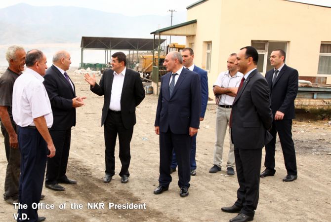 Bako Sahakyan visits a number of suburban districts of Stepanakert