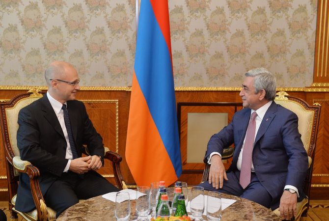 Президент Армении принял Генерального директора корпорации «Росатом» Сергея 
Кириенко
