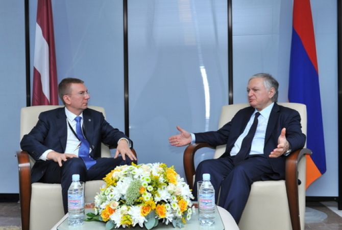 Edgars Rinkēvičs: Latvia fully supports OSCE MG Co-Chairs efforts in Nagorno-Karabakh conflict 
settlement 