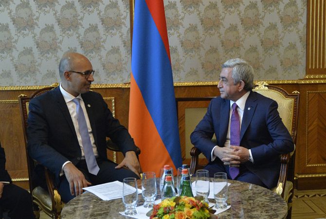Harlem Désir expresses gratitude to SerzhSargsyan for hosting OIF ministerial conference at high 
level