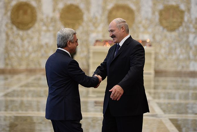 President Serzh Sargsyan sends congratulatory message to Alexander Lukashenko