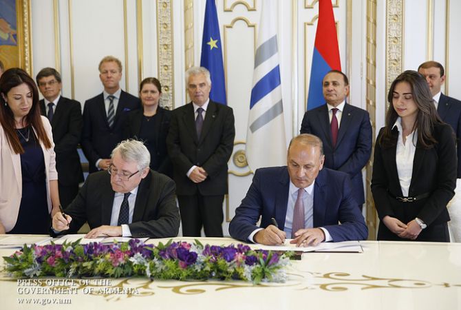 Правительство Армении и Европейский инвестиционный банк подписали финансовый 
договор, стоимостью в 8 млн евро