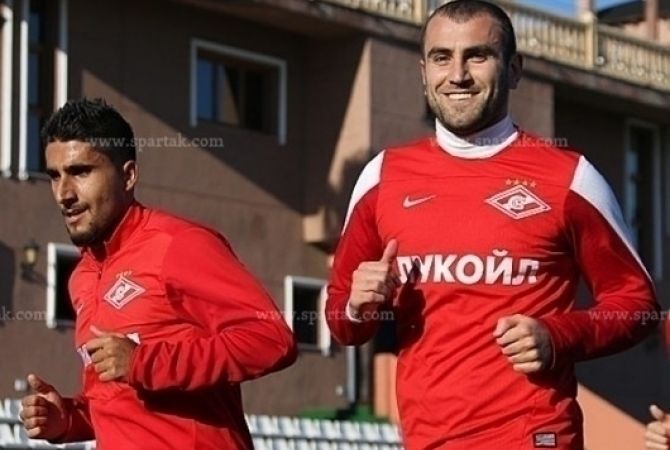 Aras Özbiliz and Yura Movsisyan skip Spartak FC training