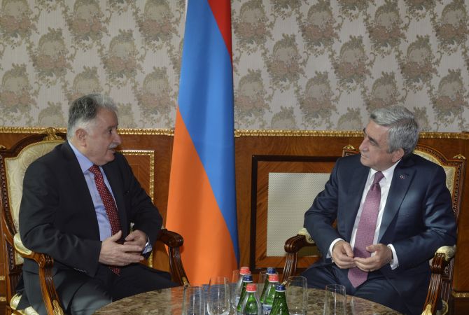 Состоялась прощальная встреча президента Армении с послом Ирака в Армении