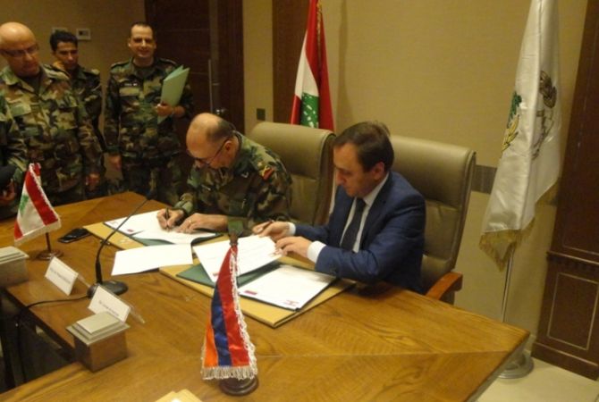 Armenia and Lebanon sign 2016 Military Cooperation Plan